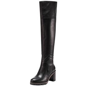 VINCE CAMUTO Dasemma Black Leather Over The Knee Boot Size 7.5M